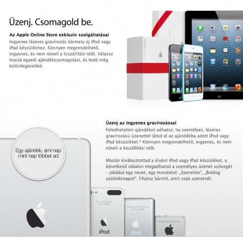 Apple-ajándékcsomagolás és gravírozás - Apple Store (Magyarország)
