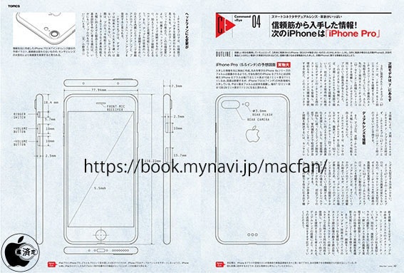 Kép: A kiszivárgott vázlatrajz az állítólagos iPhone 7 külső megjelenéséről.
