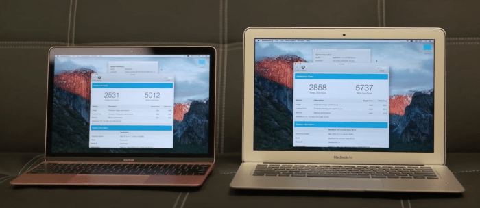 Borítókép: A 12"-es Retina MacBook és a MacBook Air egymás mellett.