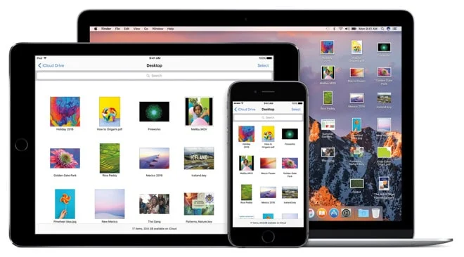 Borítókép: Az iCloud Drive nyújtotta hozzáférésnek köszönhetően a Mac asztalán található fájlok elérhetőek az iPaden és az iPhone-on is.