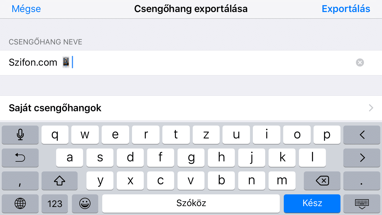 iphone saját csengőhang beállítás visszaállítása