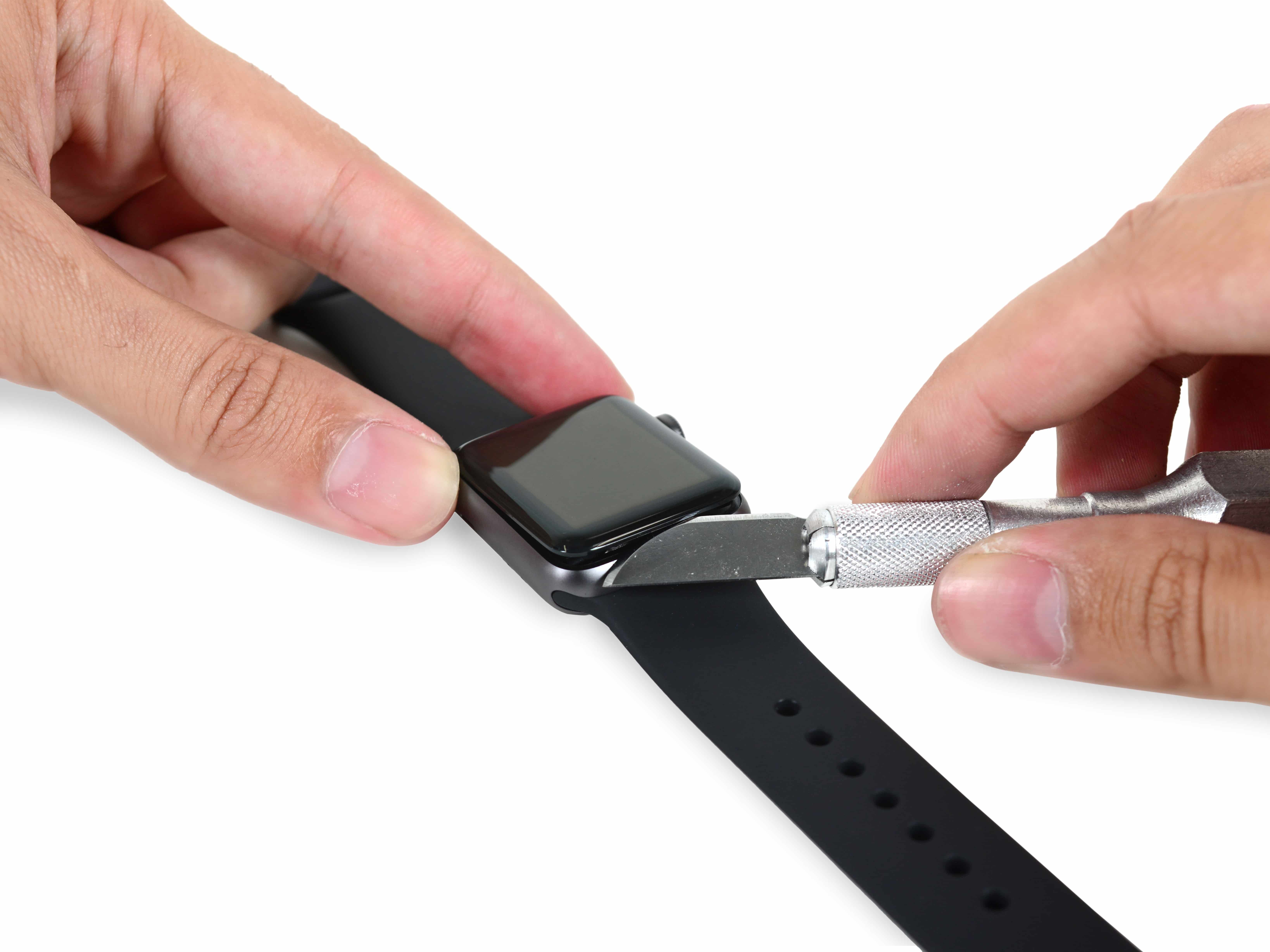 Apple watch замена часов. Apple watch Series 2. Apple IWATCH В разборе. Переклейка Apple watch. Кнопка снятия ремешка.
