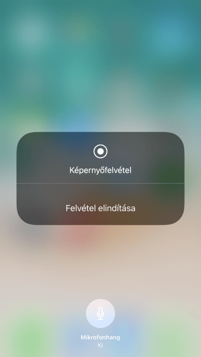 iOS 11 képernyőfelvétel