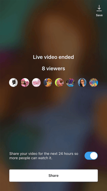 Instagram Live – megoszthatóvá váltak az élő videók képernyőfotó