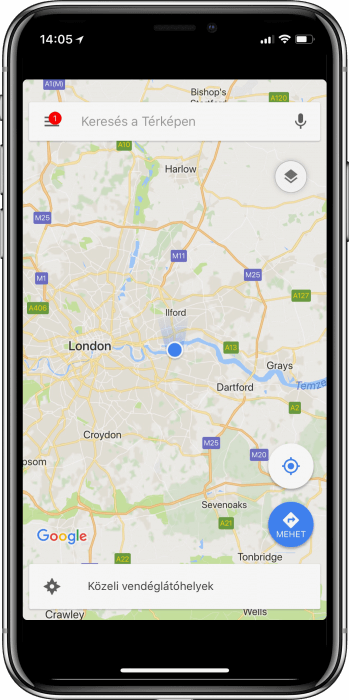 iPhone X Google Maps