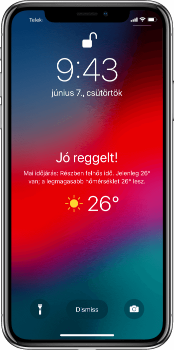 iOS 12 Ne zavarjanak időjárás