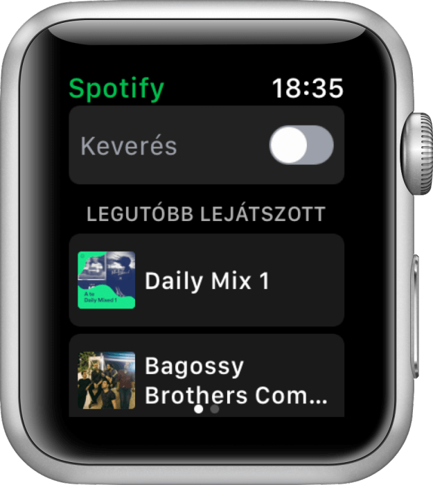 Spotify végre Apple Watch-on is