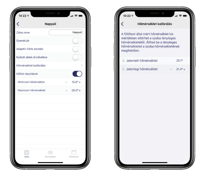 Adax neo WiFi okos iOS alkalmazás