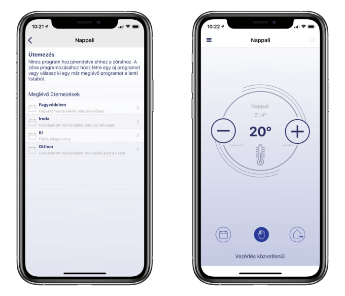 Adax neo WiFi okos iOS alkalmazás