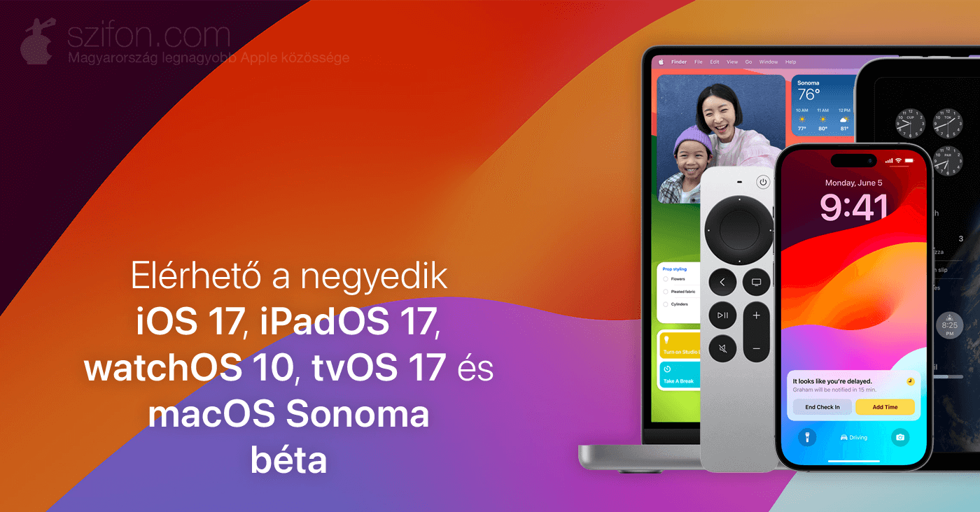 Elérhető a negyedik iOS 17, iPadOS 17, watchOS 10, tvOS 17 és macOS Sonoma béta