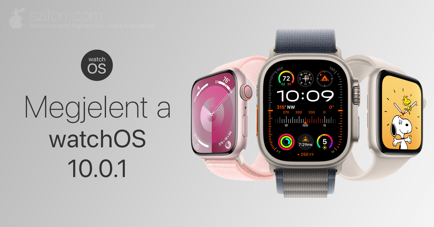 Megjelent a watchOS 10.0.1 – hibajavítások és fontos biztonsági frissítések