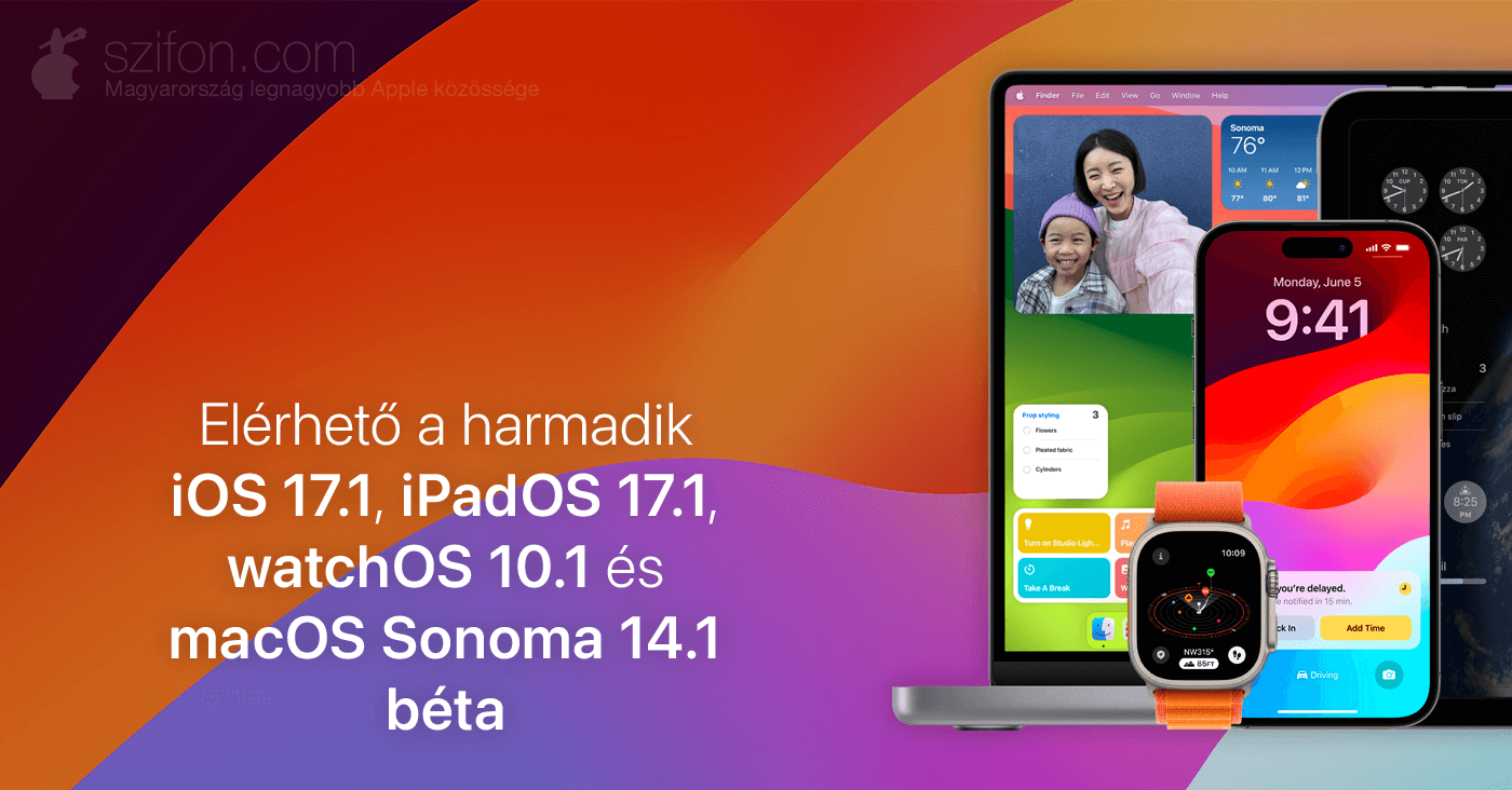 Elérhető a harmadik iOS 17.1, iPadOS 17.1, watchOS 10.1 és macOS Sonoma 14.1 béta