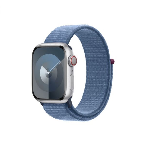 Apple Watch Series 9 GPS + Cellular – 41 mm-es ezüst alumíniumtok, télkék sportpánt