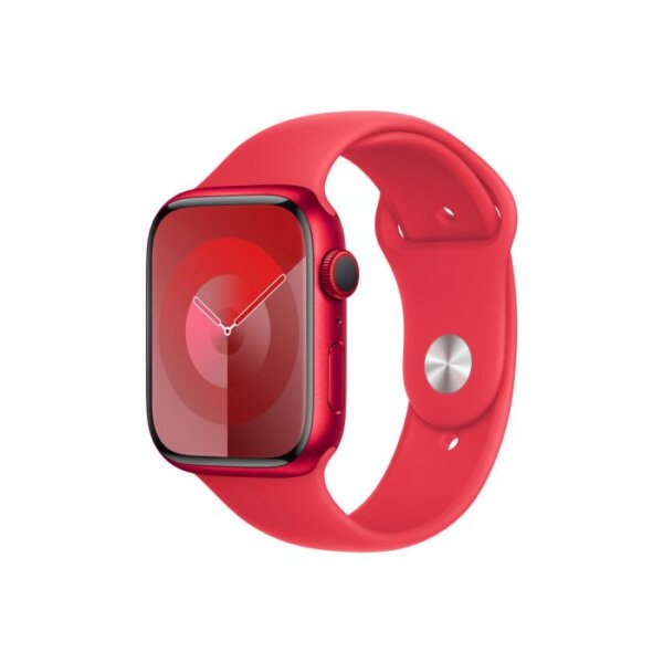 Apple Watch Series 9 GPS + Cellular – 45 mm-es (PRODUCT)RED alumíniumtok, (PRODUCT)RED sportszíj - M/L