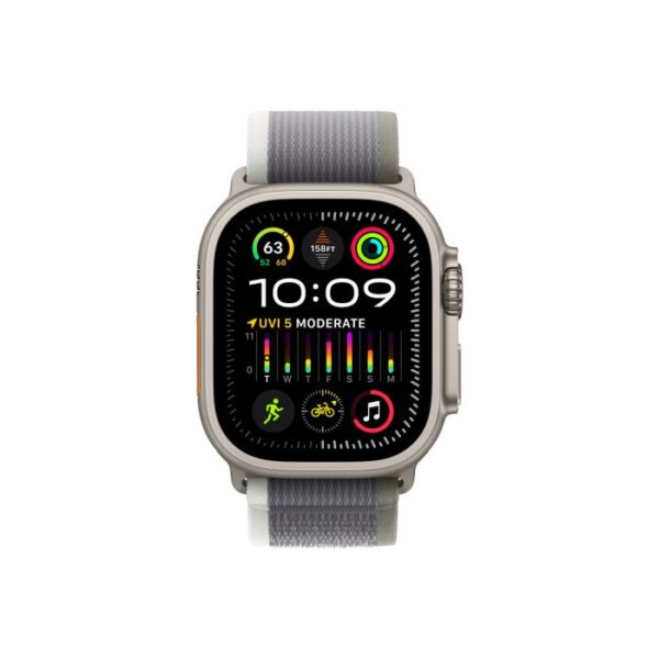 Apple Watch Ultra 2 GPS + Cellular – 49 mm-es titántok, zöld-szürke terep pánt - M/L