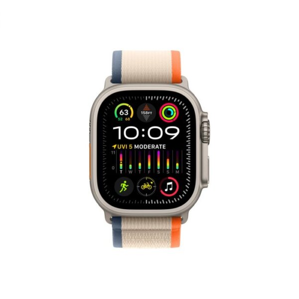 Apple Watch Ultra 2 GPS + Cellular – 49 mm-es titántok, narancs-bézs terep pánt - M/L