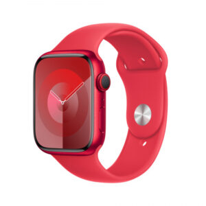 Apple Watch Series 9 GPS + Cellular – 45 mm-es (PRODUCT)RED alumíniumtok, (PRODUCT)RED sportszíj - S/M