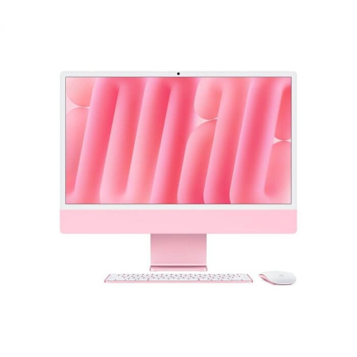 iMac 24” – M4 chip 10 magos CPU-val, 10 magos GPU-val, 16 GB egyesített memória, 512 GB - rózsaszín