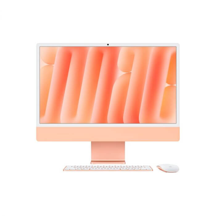 iMac 24” – M4 chip 10 magos CPU-val, 10 magos GPU-val, 16 GB egyesített memória, 256 GB - narancs