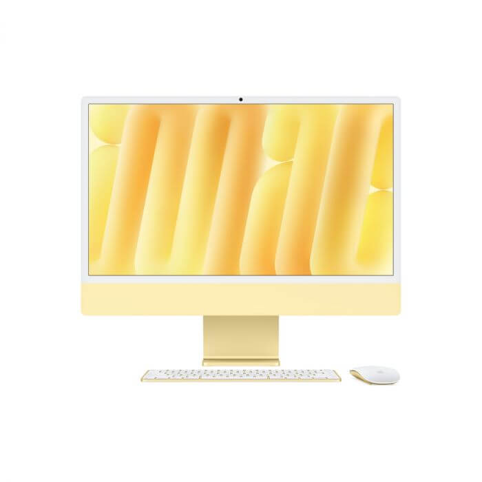 iMac 24” – M4 chip 10 magos CPU-val, 10 magos GPU-val, 16 GB egyesített memória, 512 GB - sárga