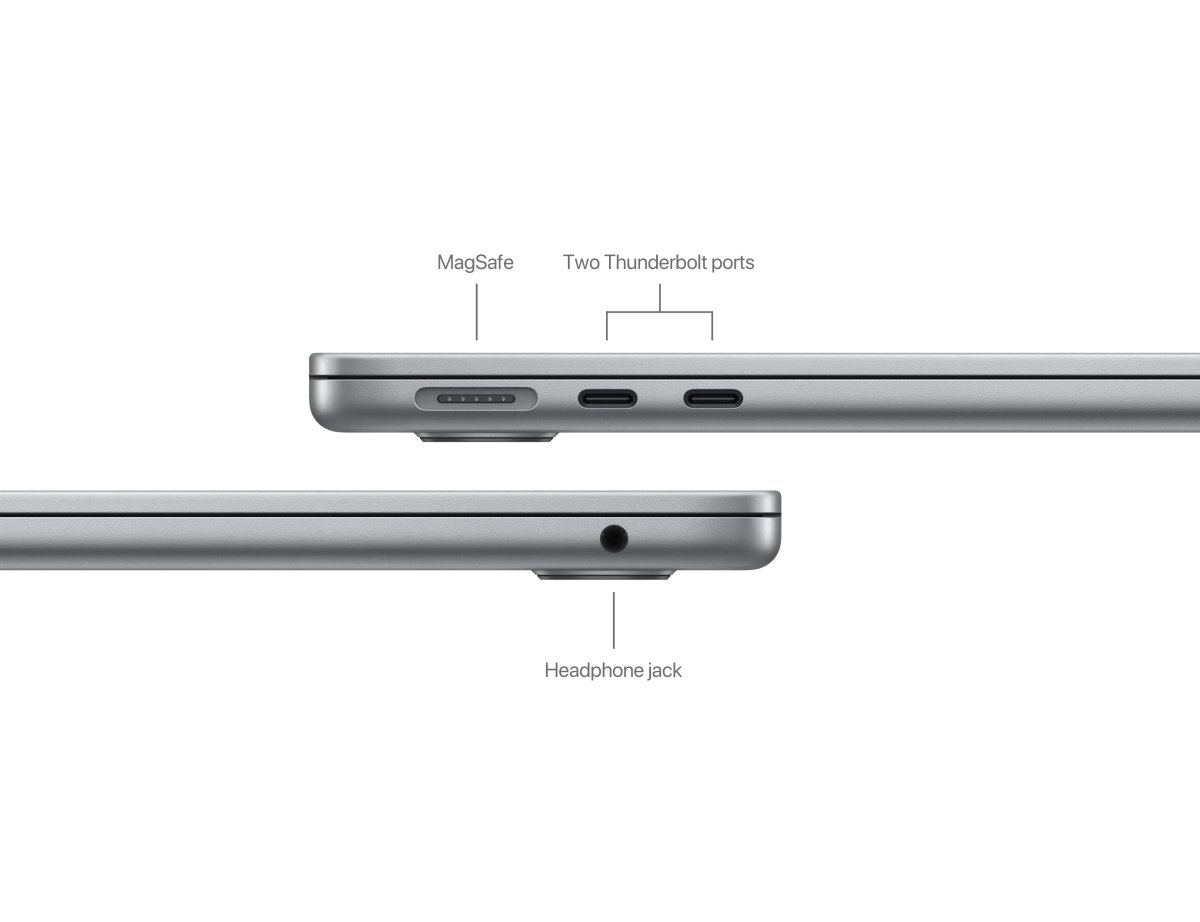 Apple 13 hüvelykes MacBook Air – M3 chip 8 magos CPU-val, 10 magos GPU-val, 16 GB egyesített memória, 512GB SSD – asztroszürke - Image 4