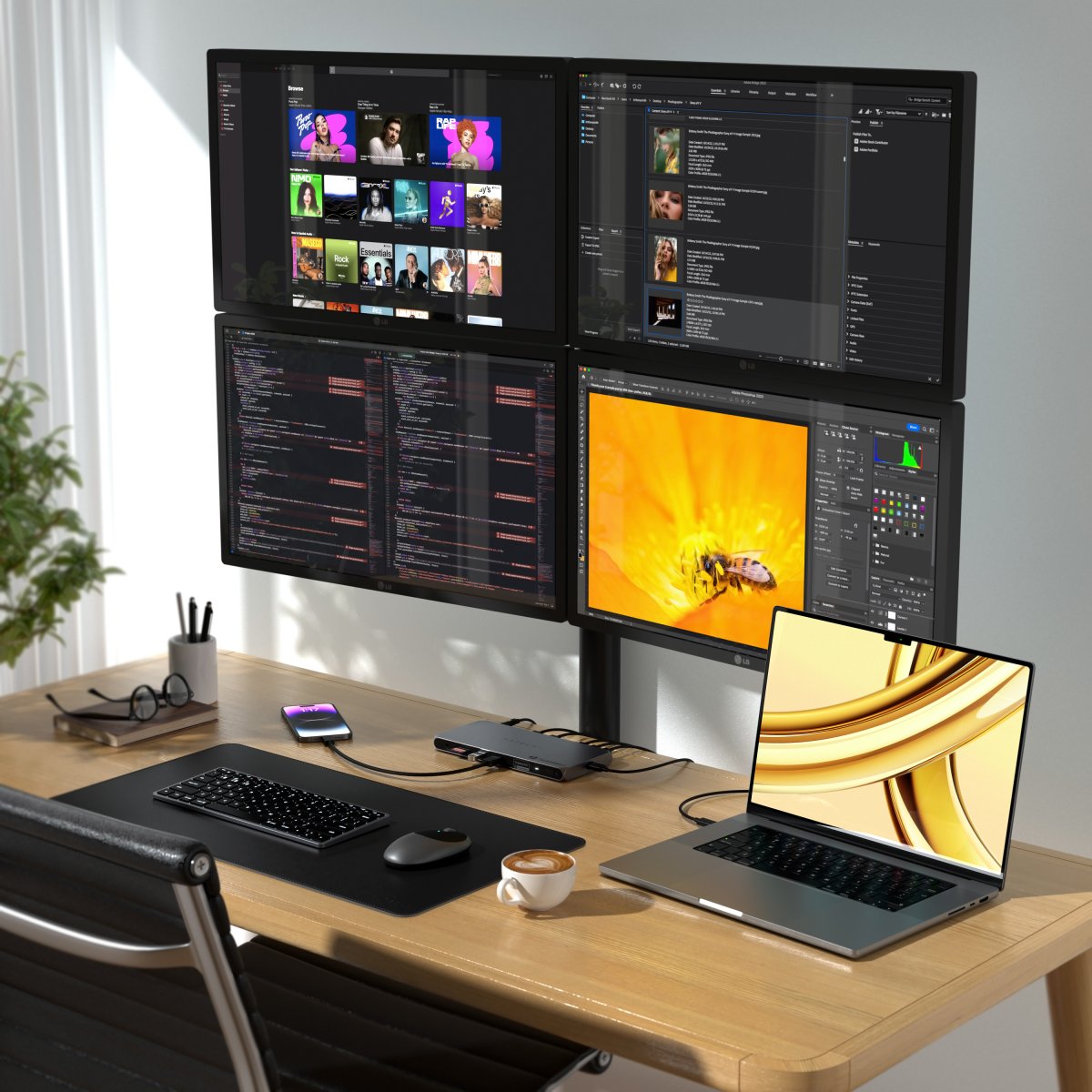 Satechi - Thunderbolt 4 többkijelzős dokkolóállomás - EU - Szürke - Image 3