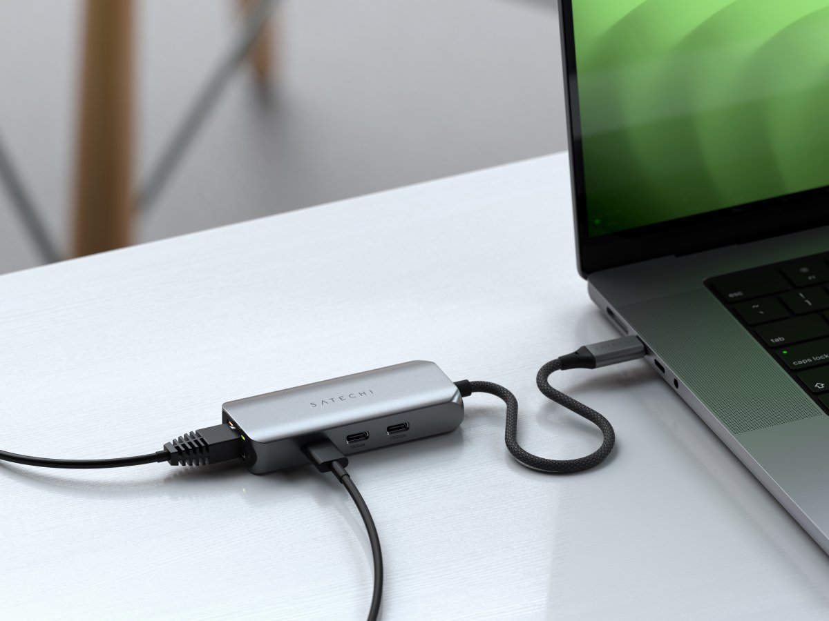 Satechi - 4 az 1-ben USB-C hub 2,5 Gigabit Ethernet-csatlakozóval - Szürke - Image 6