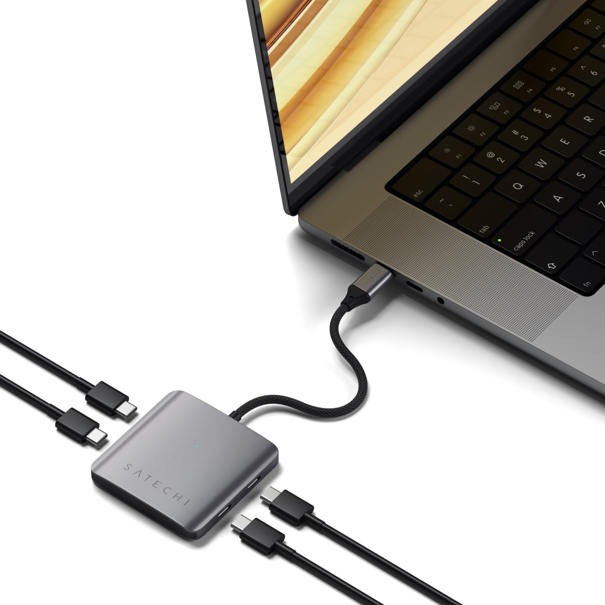 Satechi - 4 portos USB-C hub PD-vel - Szürke - Image 3