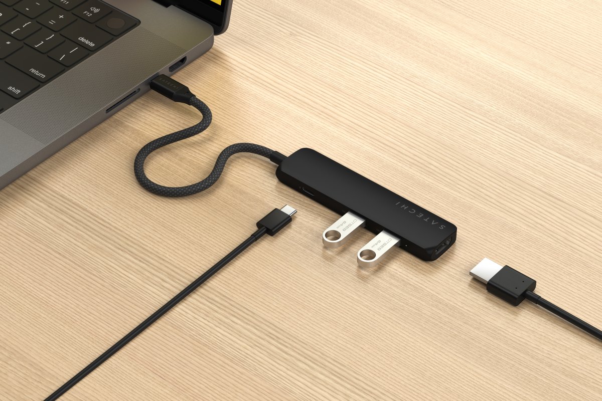 Satechi 4 az 1-ben USB-C Slim Multiport adapter 4K - Fekete - Image 3