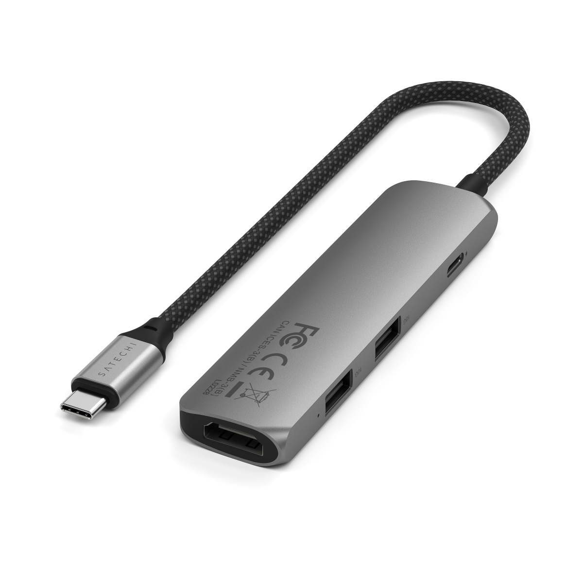 Satechi - 4 az 1-ben USB-C Slim multiport adapter 4K - Szürke - Image 5