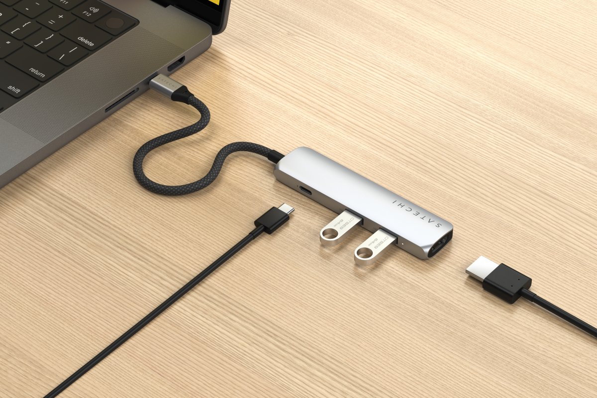 Satechi - 4 az 1-ben USB-C Slim multiport adapter 4K - Ezüst - Image 6