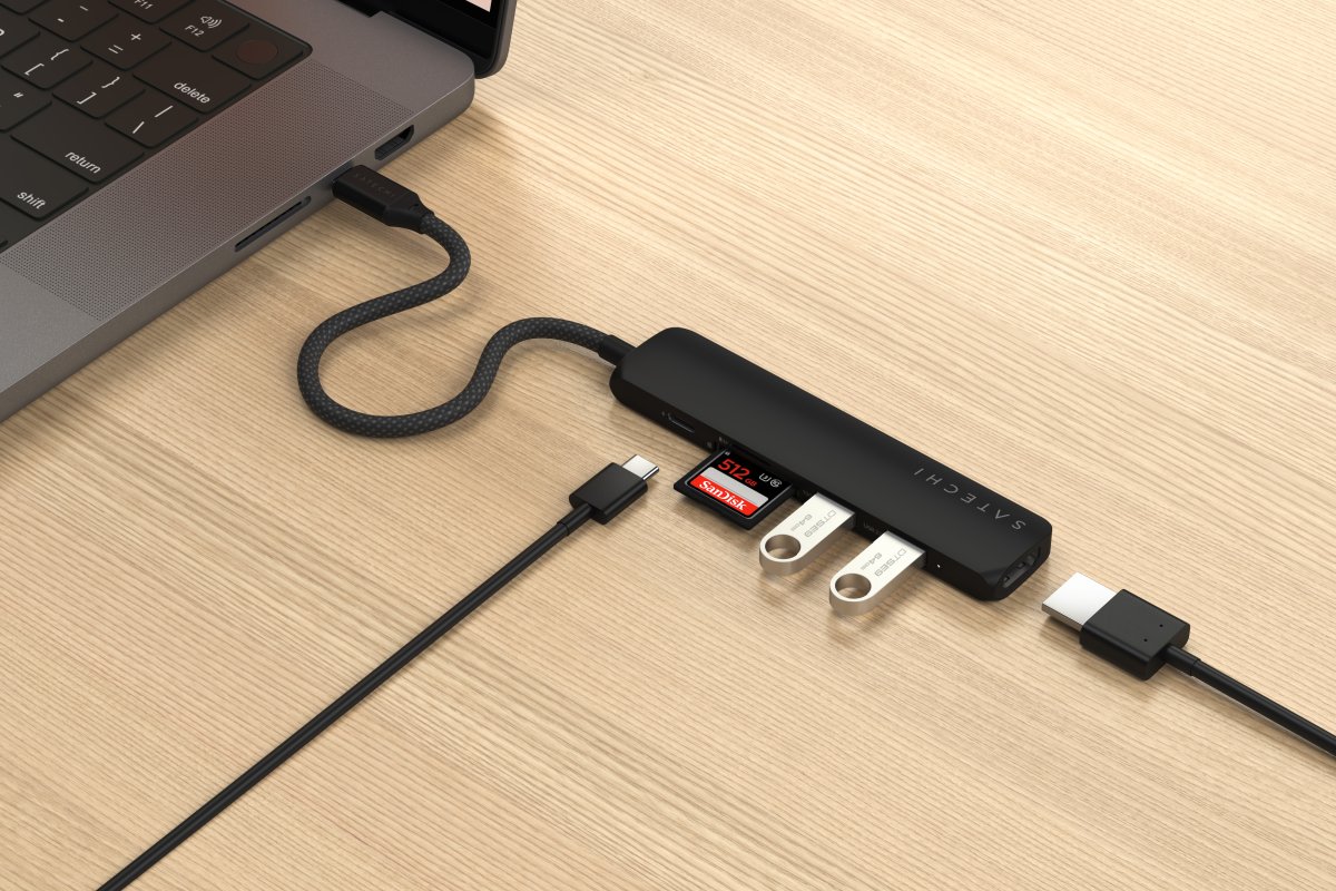 Satechi - 6 az 1-ben USB-C Slim multiport adapter - Fekete - Image 5