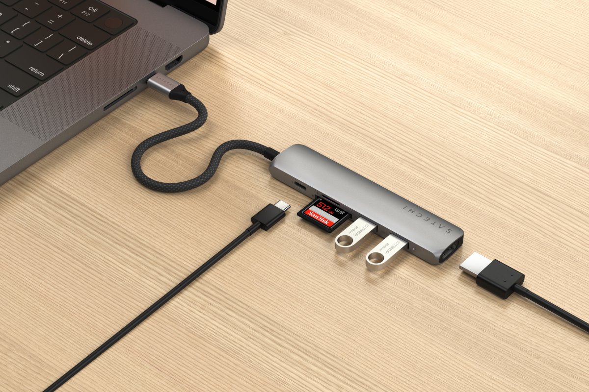 Satechi - 6 az 1-ben USB-C Slim multiport adapter - Szürke - Image 4