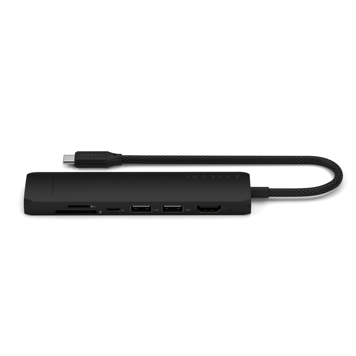 Satechi - 7 az 1-ben USB-C Slim multiport adapter Ethernet csatlakozóval - Fekete - Image 2