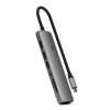 Satechi - 7 az 1-ben USB-C Slim multiport adapter Ethernet csatlakozóval - Szürke