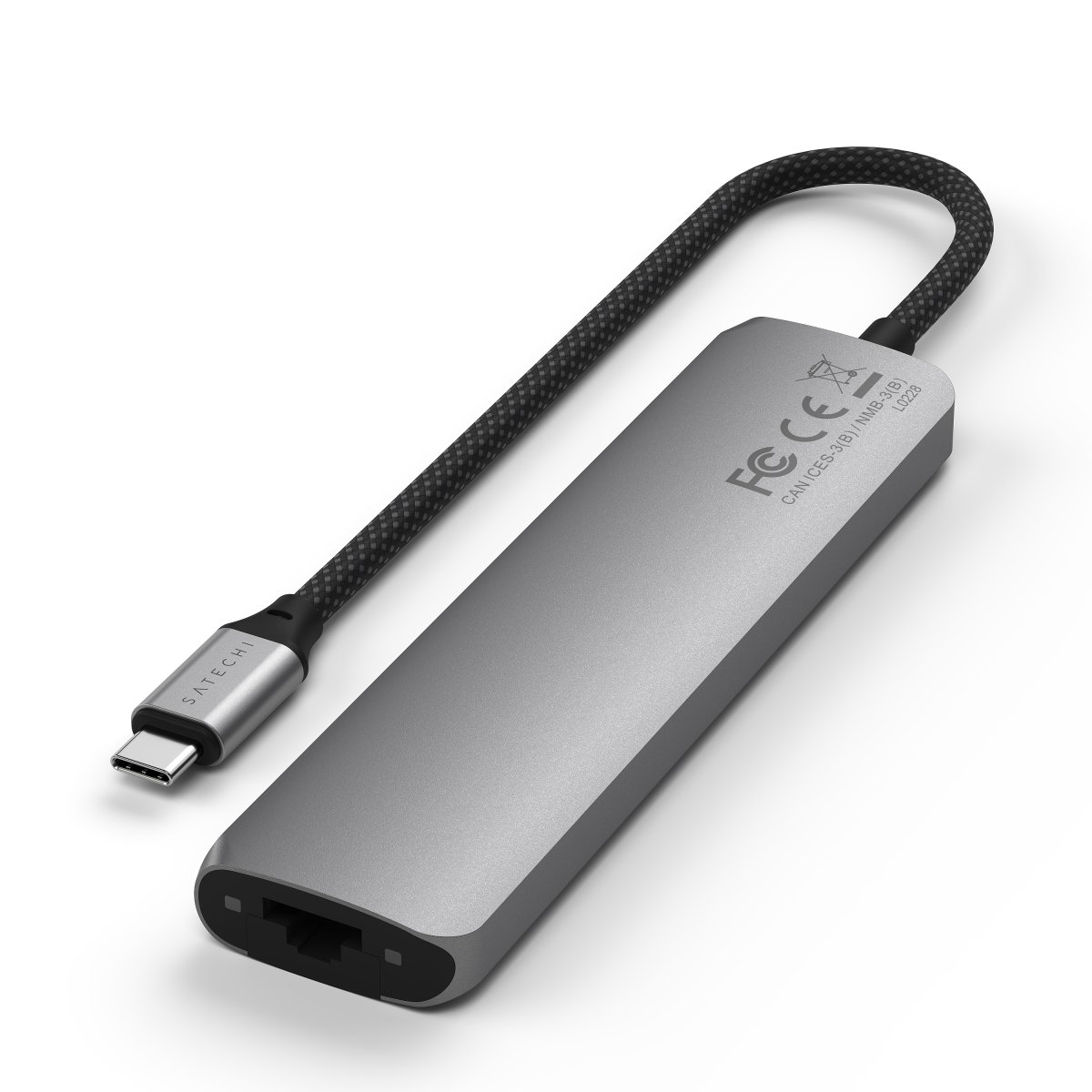 Satechi - 7 az 1-ben USB-C Slim multiport adapter Ethernet csatlakozóval - Szürke - Image 4