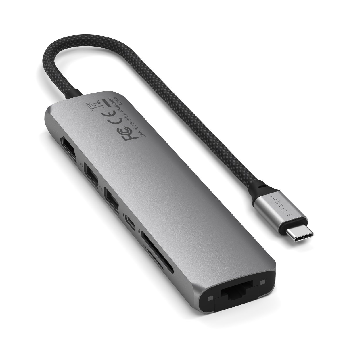 Satechi - 7 az 1-ben USB-C Slim multiport adapter Ethernet csatlakozóval - Szürke - Image 5