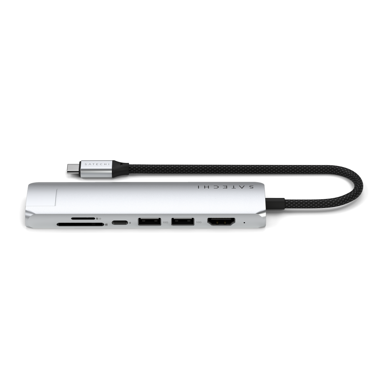 Satechi - 7 az 1-ben USB-C Slim multiport adapter Ethernet csatlakozóval - Ezüst - Image 2