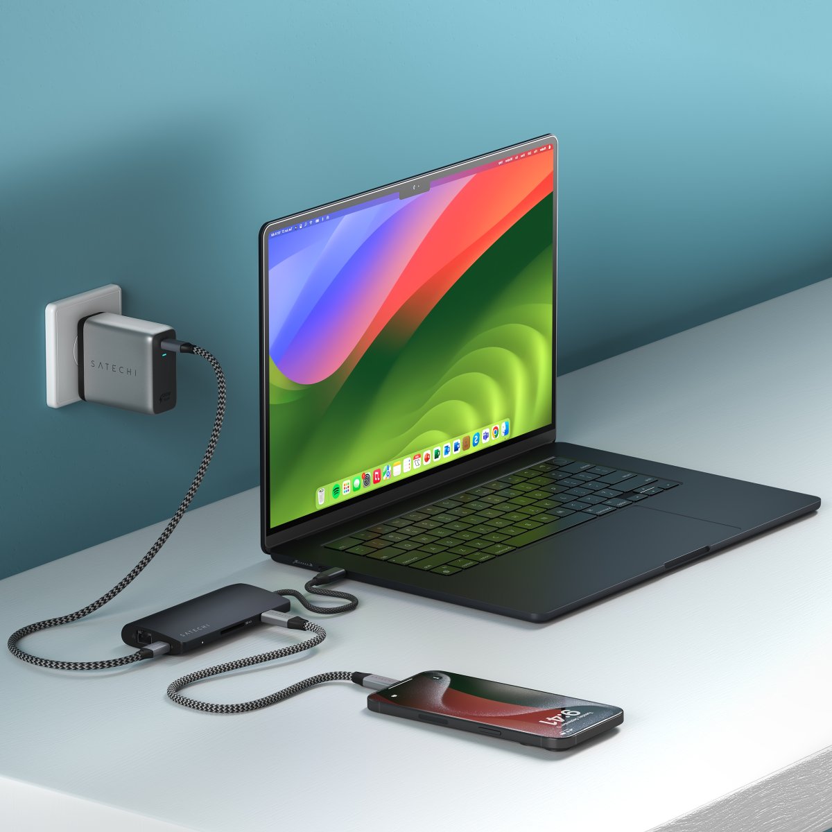 Satechi - USB-C MultiPort adapter 8K Ethernet V3 - Fekete - Image 4