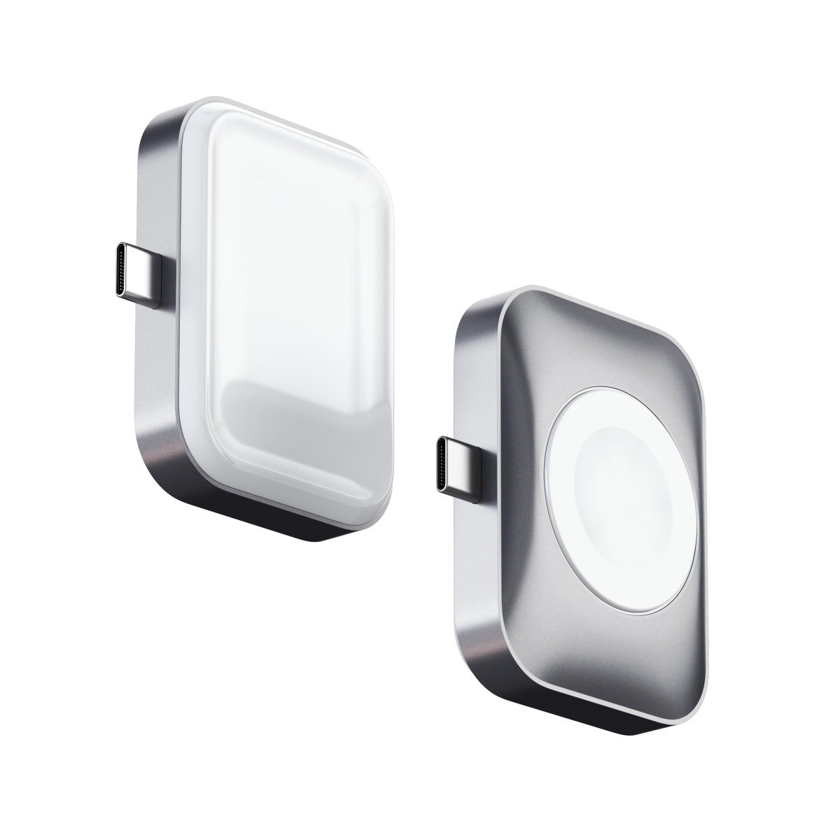 Satechi - USB-C 2 az 1-ben vezeték nélküli töltő dokkoló Apple órához és Airpodshoz - Ezüst - Image 2