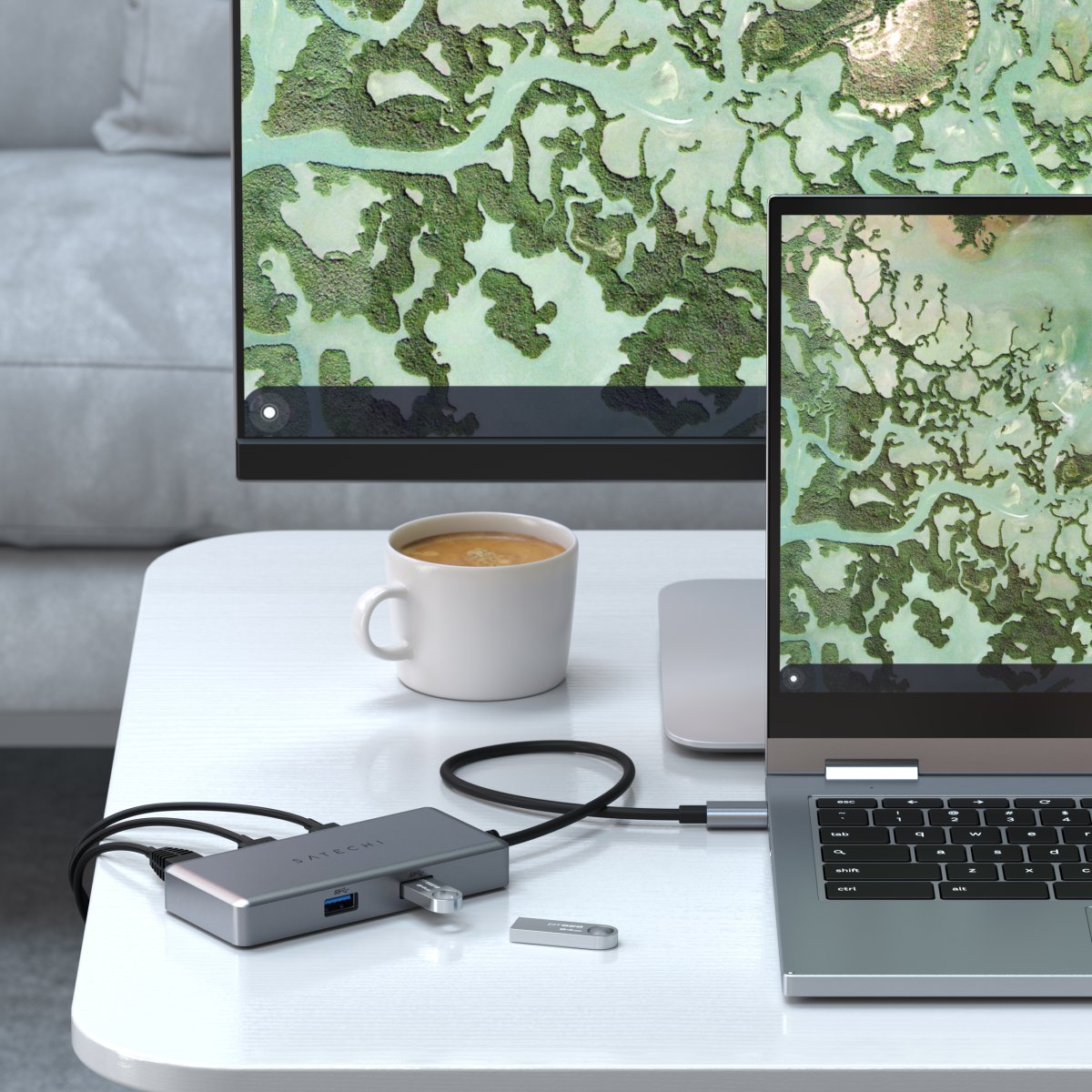 Satechi - USB-C multiport Chromebookhoz - Szürke - Image 4