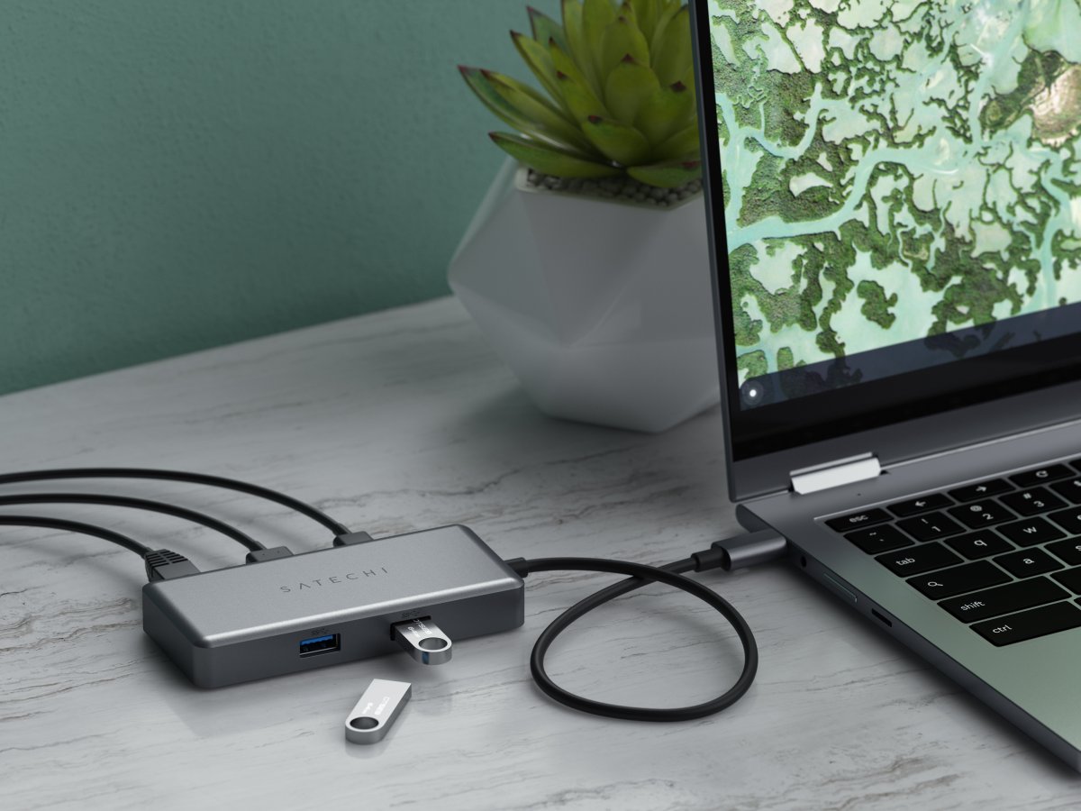 Satechi - USB-C multiport Chromebookhoz - Szürke - Image 6