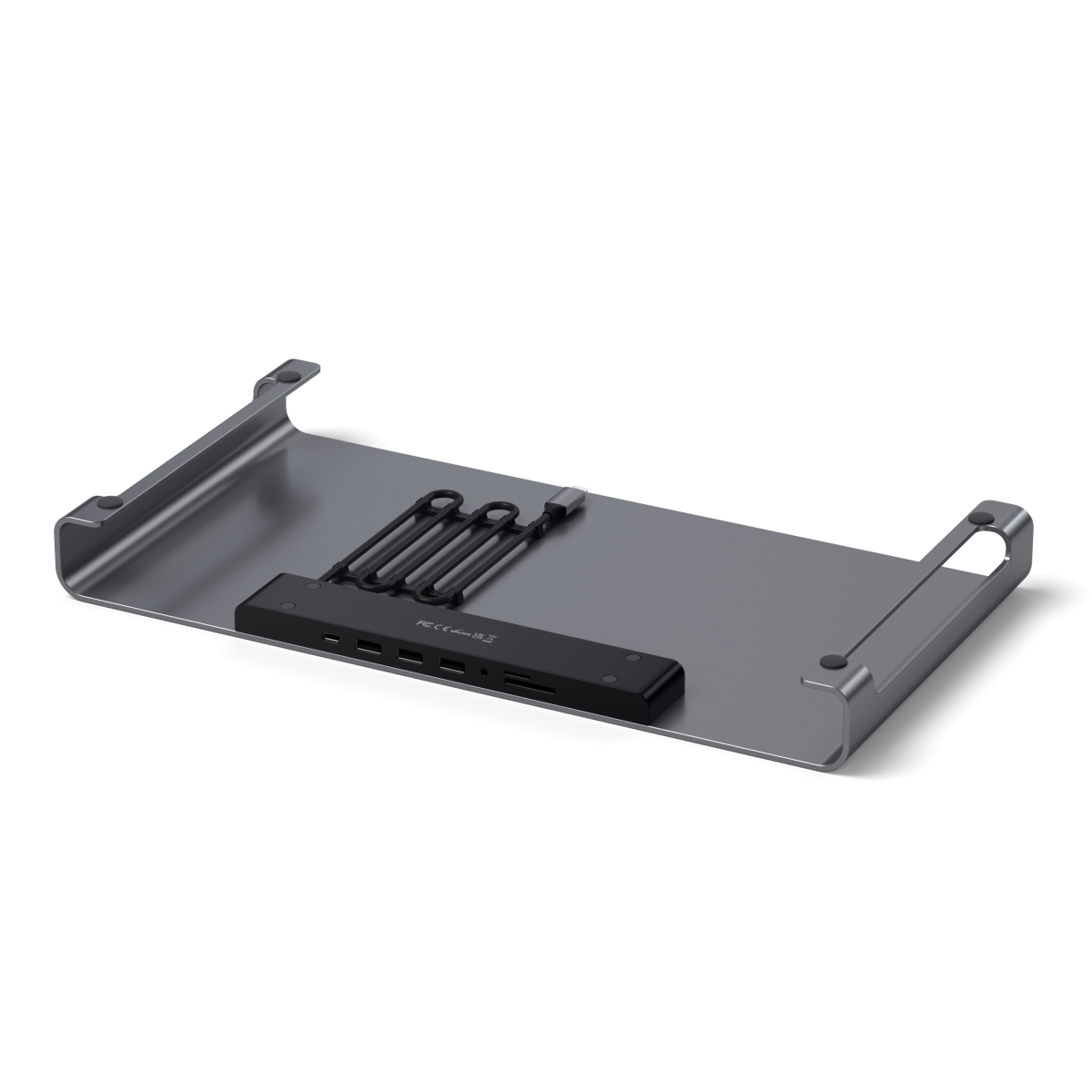Satechi - USB-C monitorállvány Hub XL - Szürke - Image 6