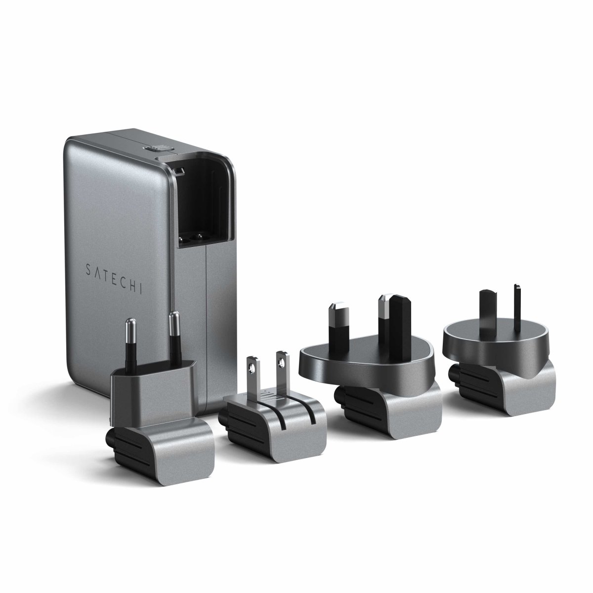 Satechi - Travel Chrager 145W USB-C 4 portos (4x USB-C PD, UK-EU-AU-US adapter és hálós táska) - Szürke - Image 6