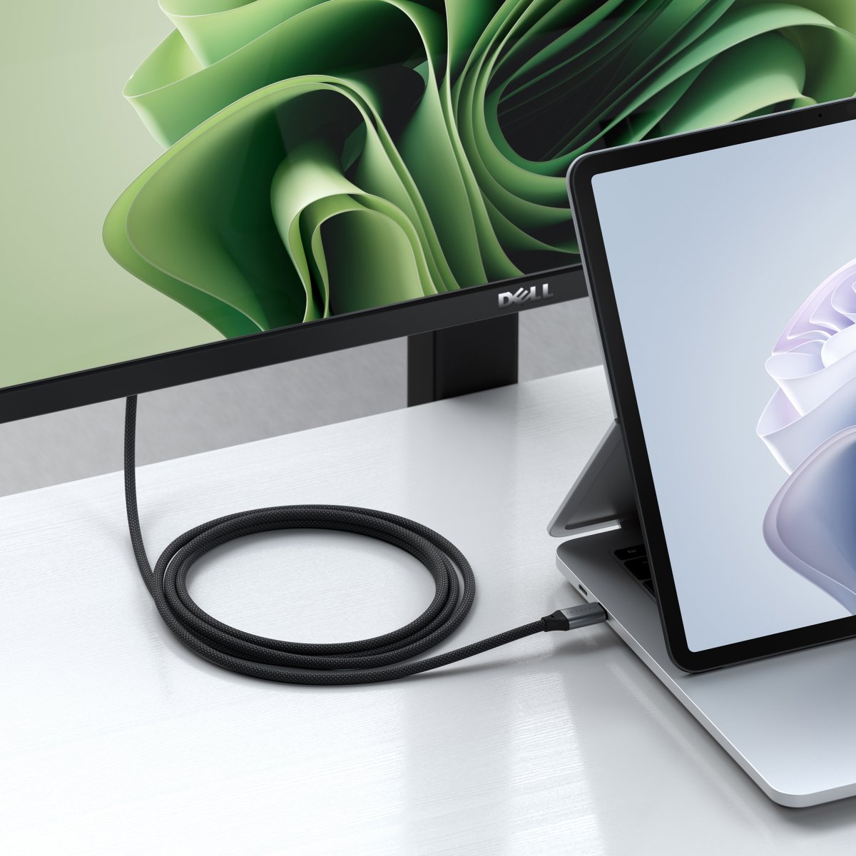 Satechi - USB-C HDMI 2.1 8K kábel 4K/60Hz, 8K/60Hz, 4K 60Hz/120Hz, 2K/40Hz, 1080P/500Hz, Dynamic HDR10+ HDCP 1.4 & HDCP 2.3) - Szürke - Image 5