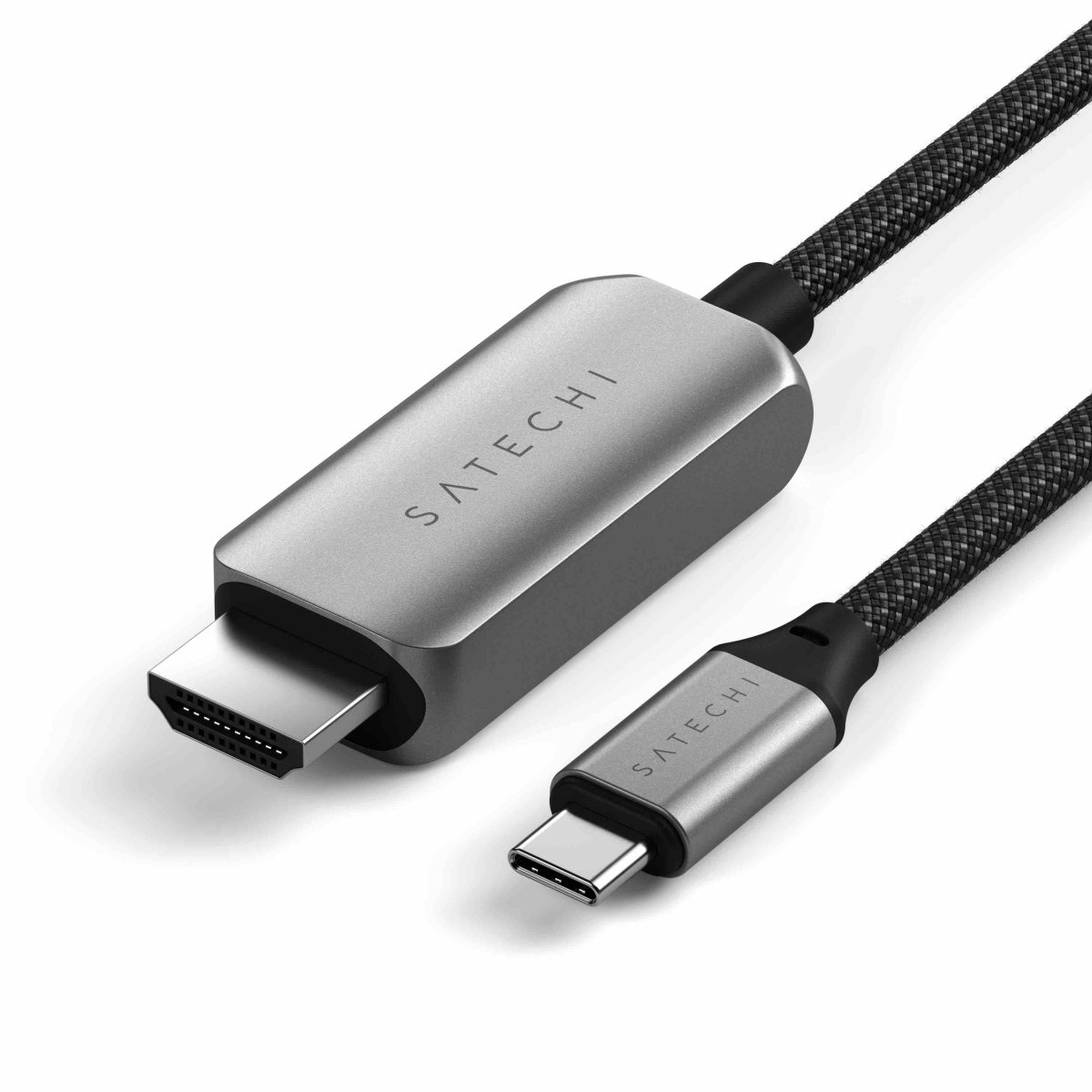 Satechi - USB-C HDMI 2.1 8K kábel 4K/60Hz, 8K/60Hz, 4K 60Hz/120Hz, 2K/40Hz, 1080P/500Hz, Dynamic HDR10+ HDCP 1.4 & HDCP 2.3) - Szürke - Image 4
