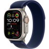 Apple Watch Ultra 2 GPS + Cellular – 49 mm-es natúr titántok, kék terep pánt - M/L