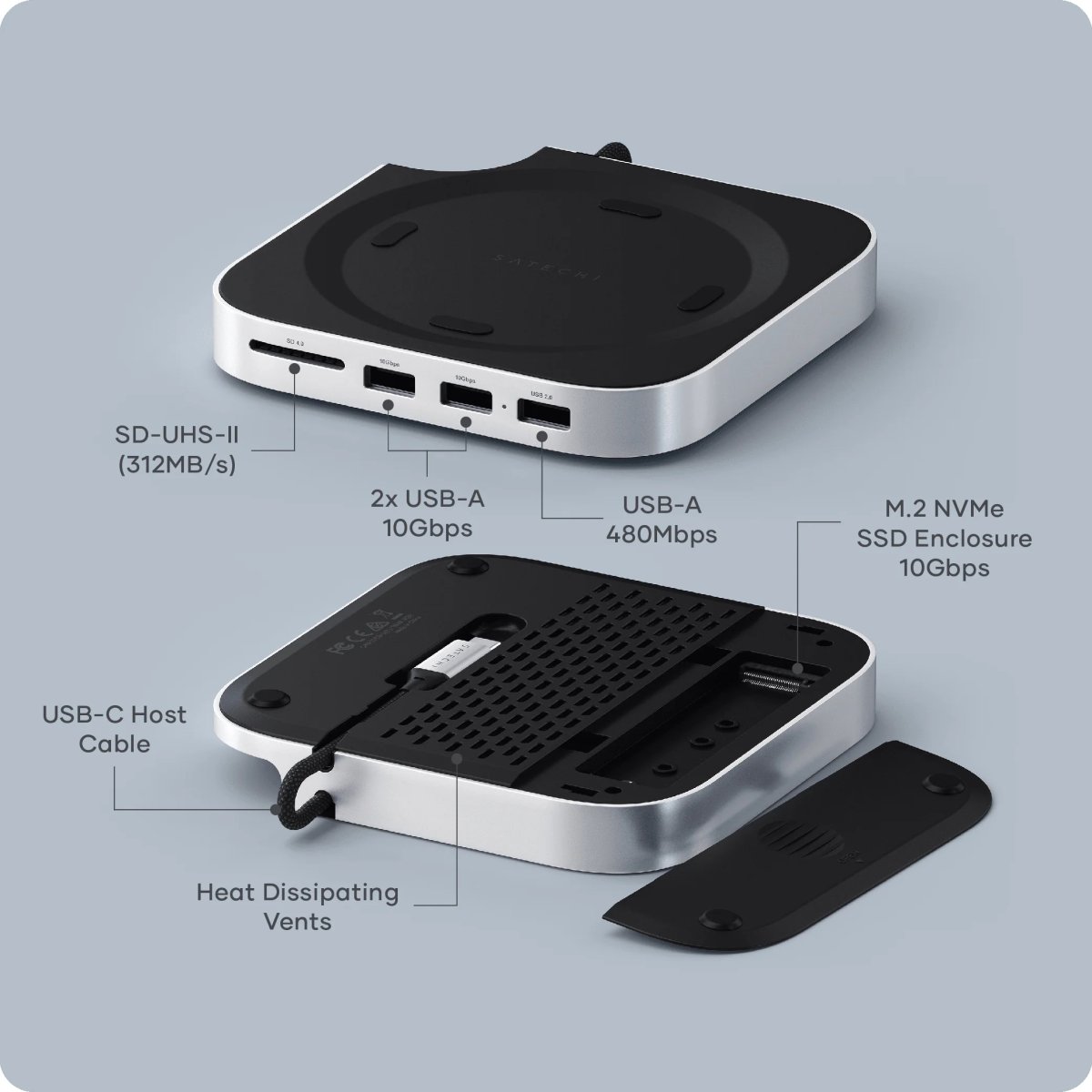 Satechi Mac Mini M4 állvány és hub SSD házzal - Image 3