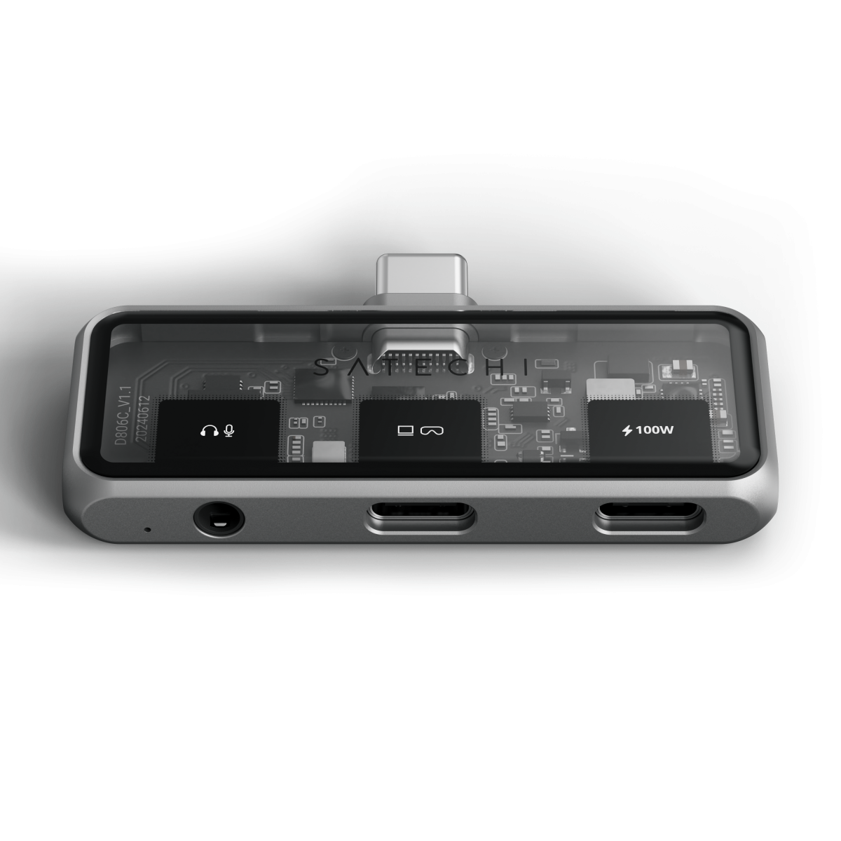 Satechi - Mobile XR hub kettős USB-C-vel és hanggal - Szürke - Image 5