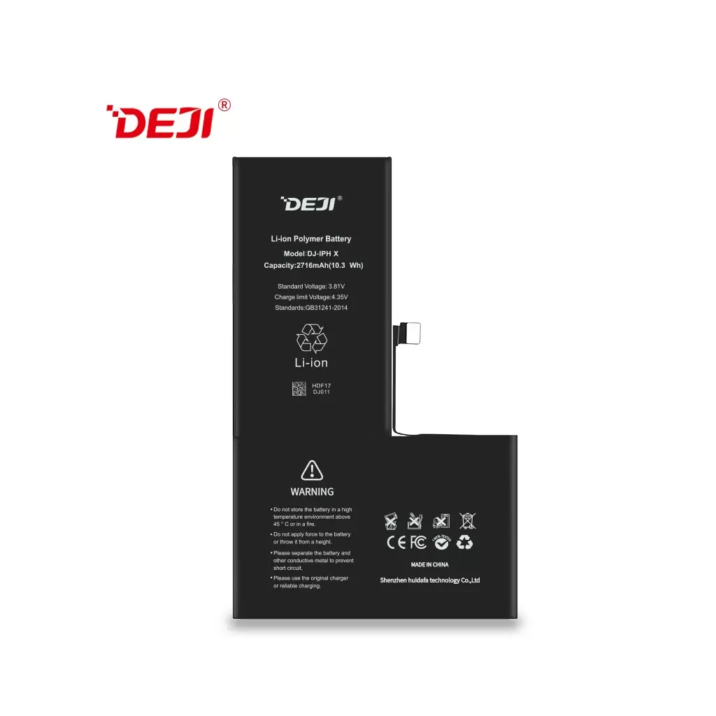 Deji iPhone X kompatibilis akkumulátor 2716mAh